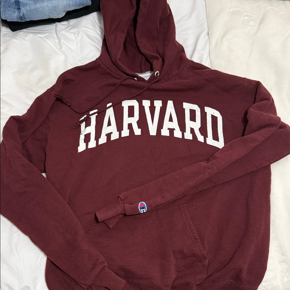 Champion Maroon Harvard Hoodie